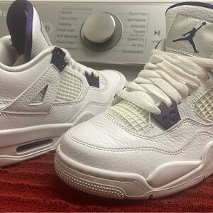 Air Jordan 4 GS Retro 'Purple Metallic' Size 4.5Y